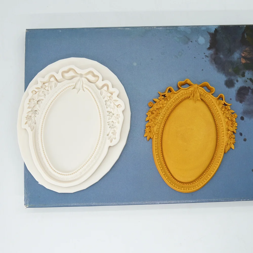 Silicone Frame Mold Flower Relief Cake Chocolate Kitchen Baking Making Supplies Decoration Tool Handmade DIY Fondant Moulds