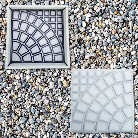 Plastic Concrete Molds Reusable DIY Garden Pavement Mold Garden Pavement Road Paving Brick Mould for Sidewalk Walkway Path Patio