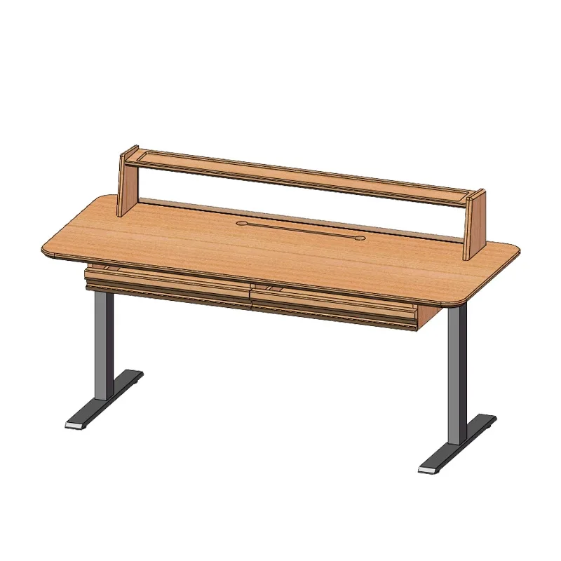 

Customizable Nordic Electric Lifting Desk Living Room Multifunctional Large Long Table Workbench Cherry Wood Computer Desk