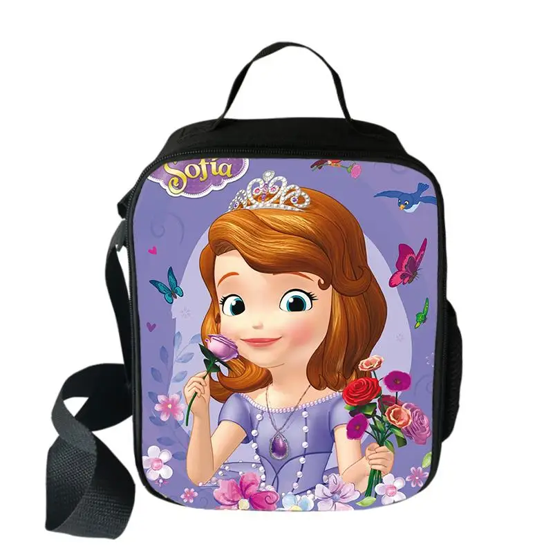 Disney Sofia Lunch Bags Student Food Portable Insulated Lunch Box Girls Cartoon Cute Children School Lunch Bags Gift