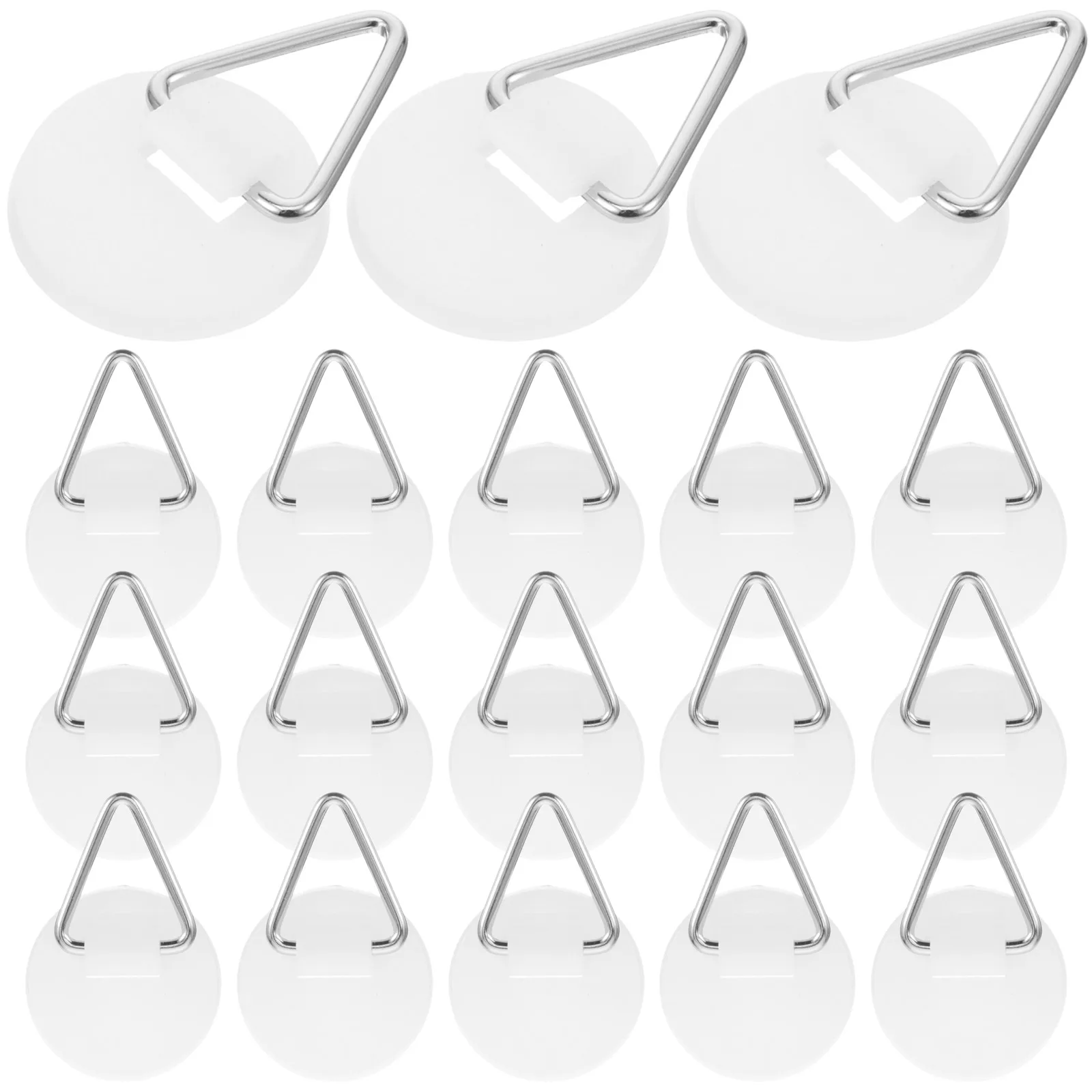 

50 Pcs Round Hooks Wall Mounted Plate Hangers Adhesive Disc Rack Straight Hair Spring Home Kitchen Storage Space Saving