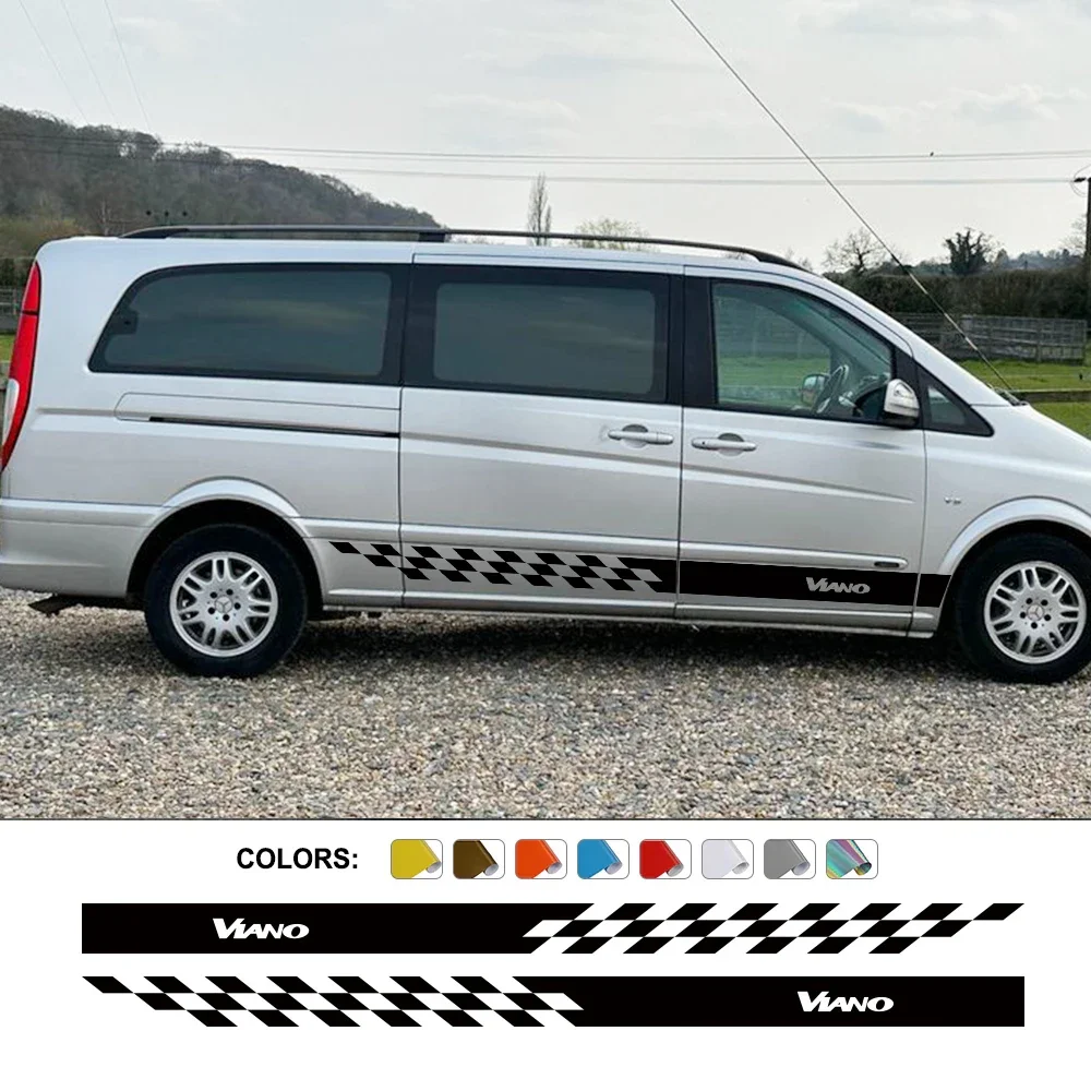 Adesivos laterais da porta do carro para mercedes benz viano marco polo x-cluso w639 mpv acessórios automóveis van tuning vinil esporte decoração decalque