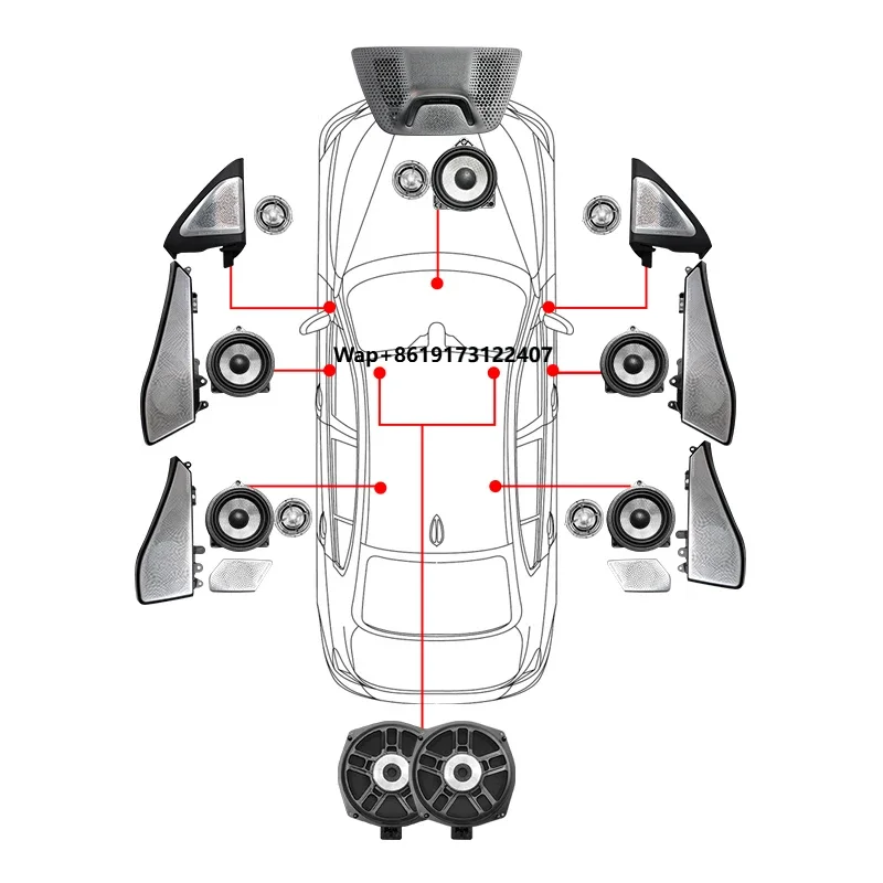 

Luminous Horn Cover Plate Atmosphere Light Modified for x6 G06 Car Shape Door Speaker Decoration Strip Cover and Trim