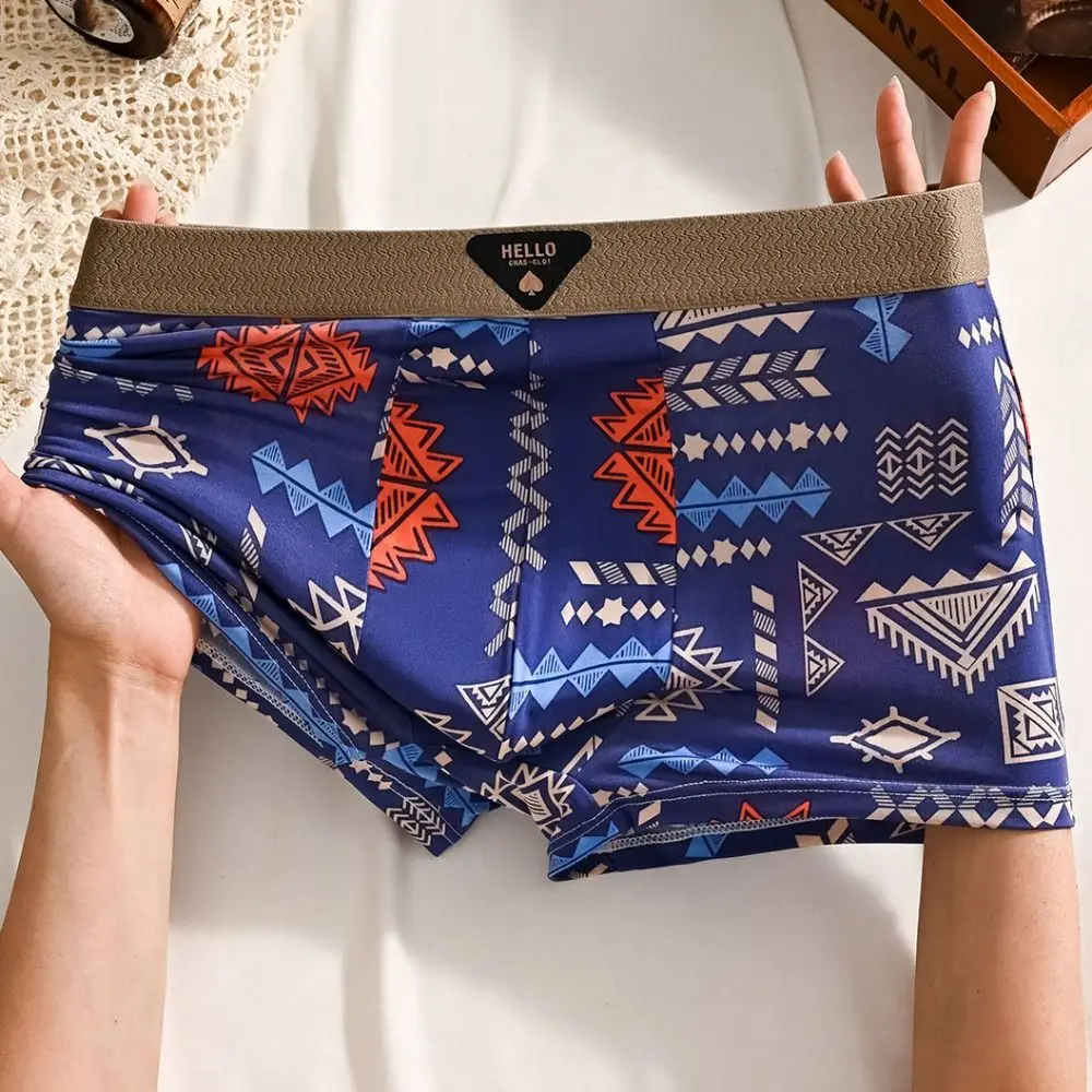 5 قطعة تنفس حجم كبير الرجال سراويل داخلية للرجال منتصف الخصر سلس الملابس الداخلية للرجل مطاطا الملابس الداخلية السراويل السروال الذكور