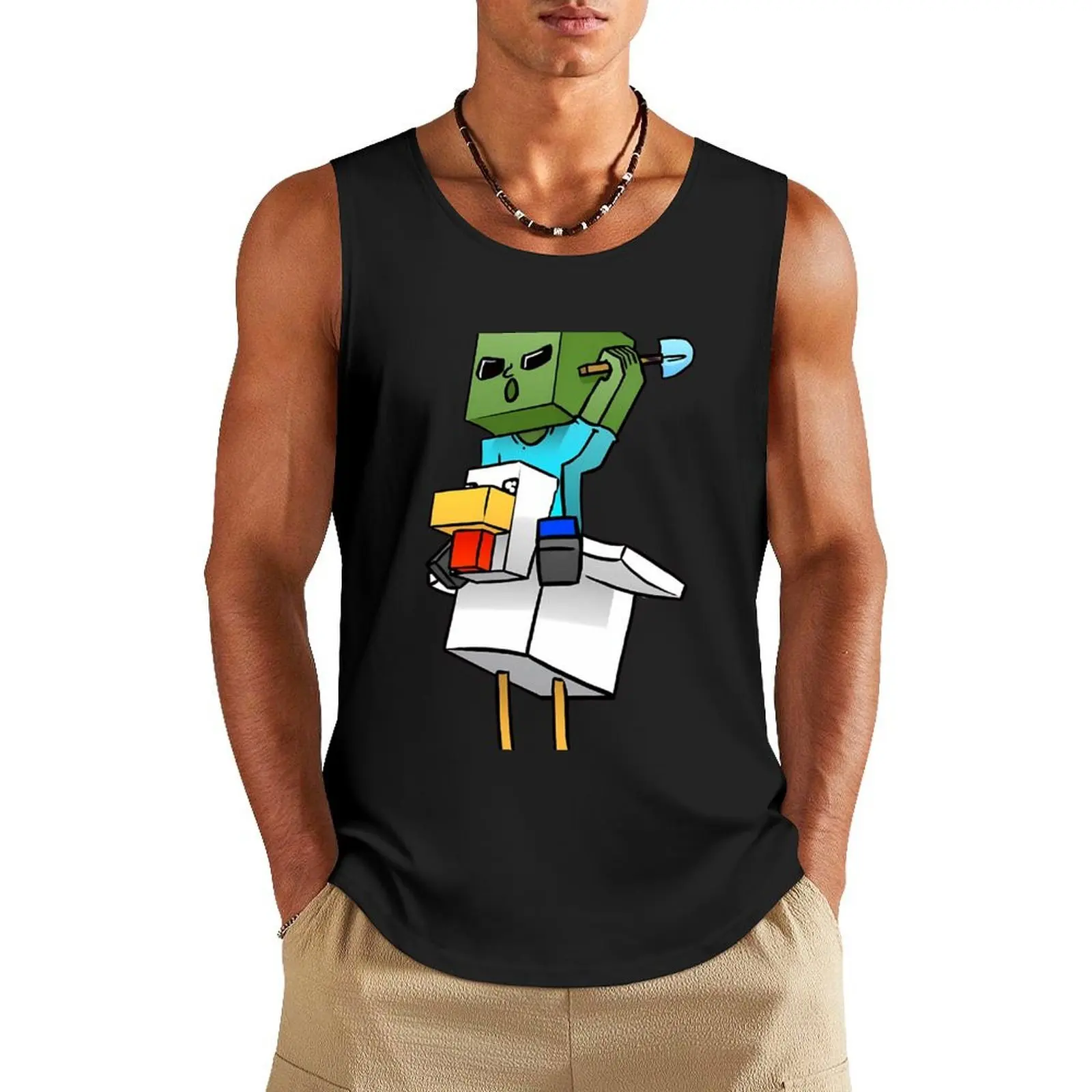 

Chicken Jockey Tank Top summer 2025 muscle t-shirt Men's sleeveless