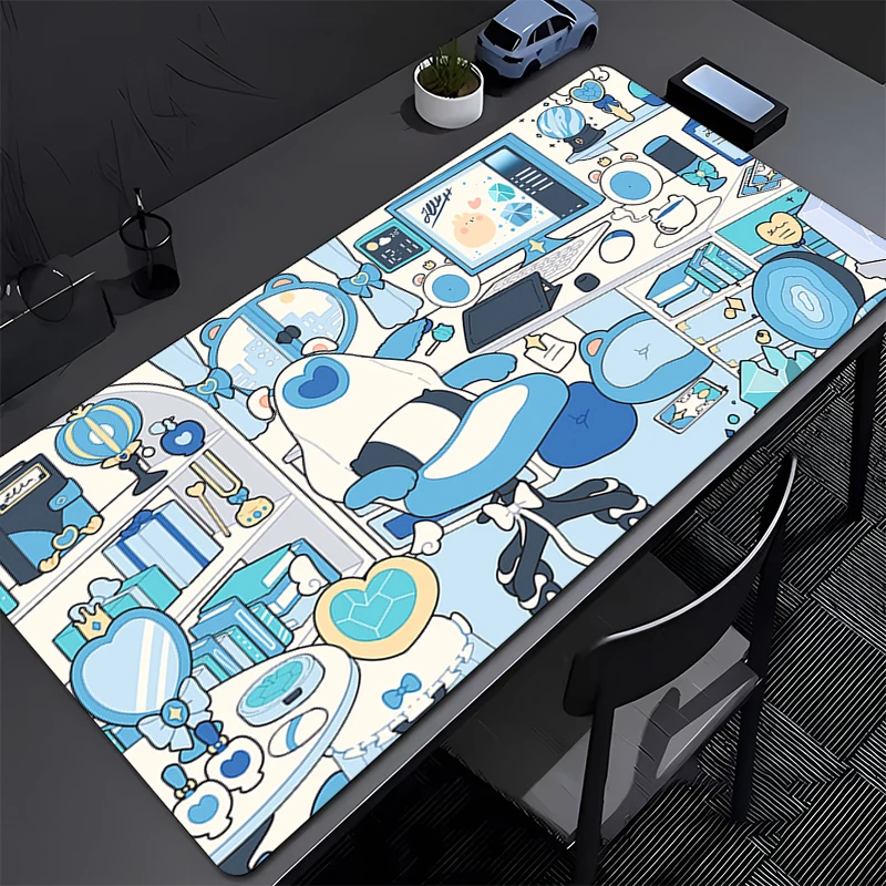 Tapis de souris Anime, accessoires de jeu pour ordinateur de bureau, tapis de bureau Kawaii, accessoires de jeu pour ordinateur portable, clavier, tapis de souris pour salle Semyon