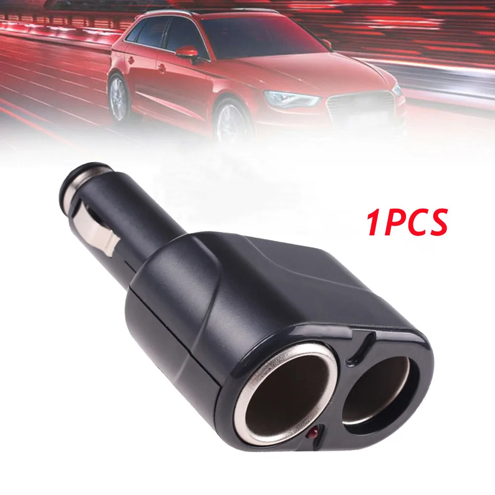 Plastic Material Black 1 To 2 9.5x6x5cm Adapter Auto 12-24V Splitter Accessories High Quality Plastic Material