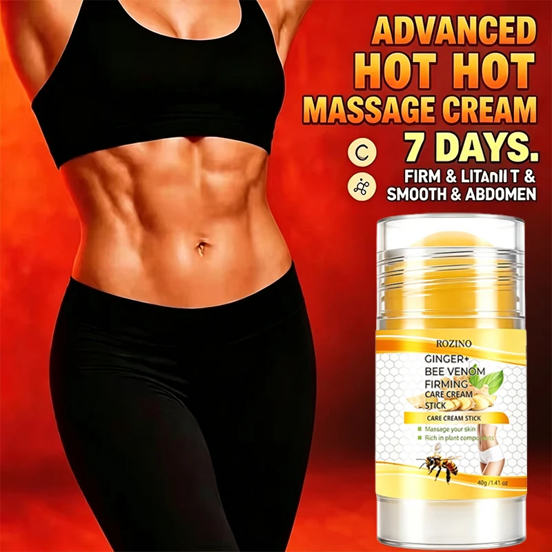 ROZINO Ginger Bee Venom Firming Care Stick, the texture is fine and smooth, with a light herbal scent. Gently cares for the skin's surface, soothes dry and uncomfortable skin, applies smoothly and is easy to spread, suitable for localized skin care, and meets daily basic skin care needs.