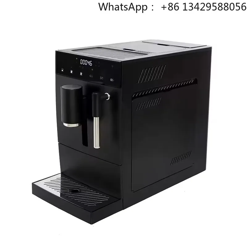 Professional Fully Automatic 19 bar 1.6'' LED Touch Display Bean to Cup Espresso Coffee Machine with Steam Rod