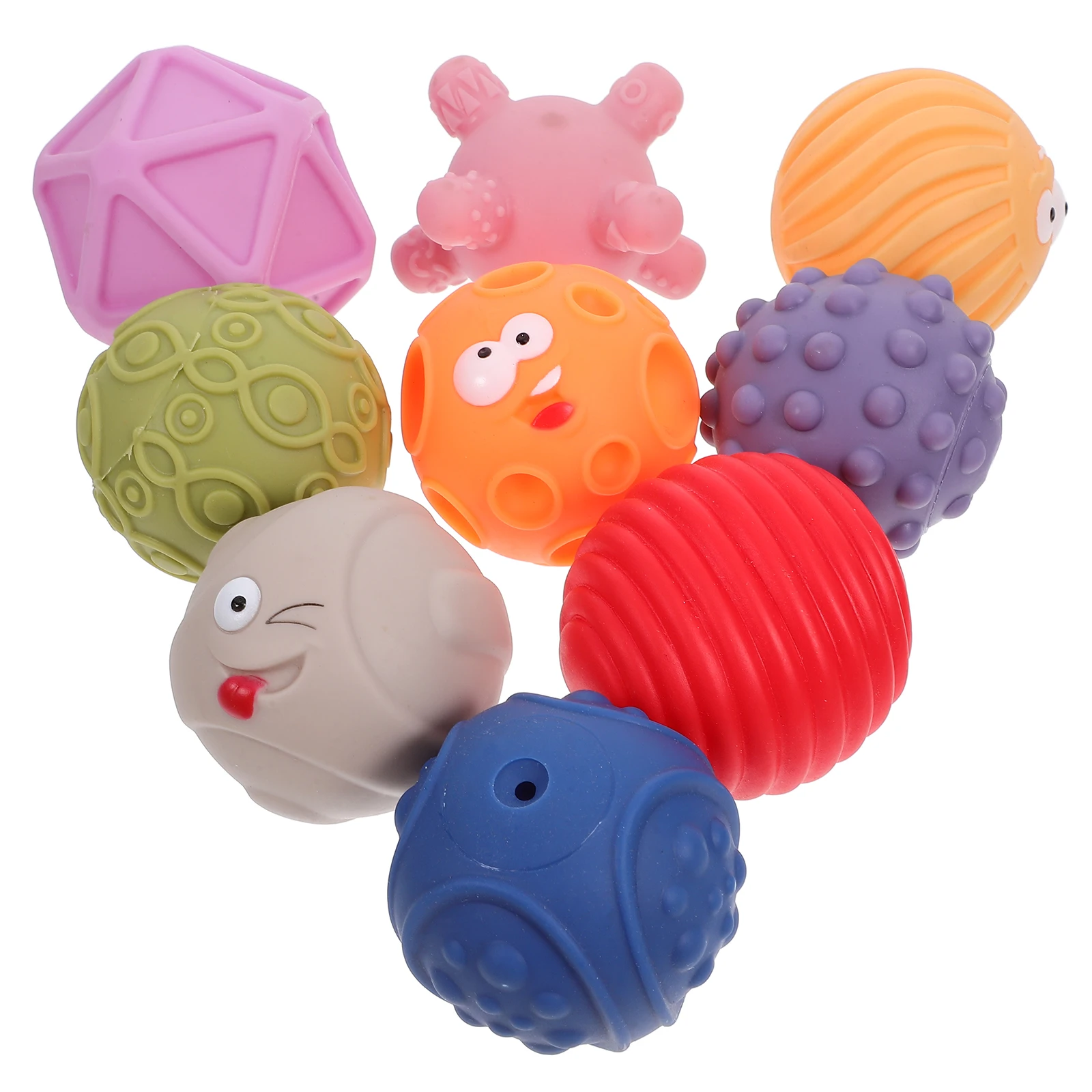 

9 Pcs Toys Soft Glue Ball Sensory Baby Balls Kids Infant Tactile Multi-color Textured for Infants Development Child