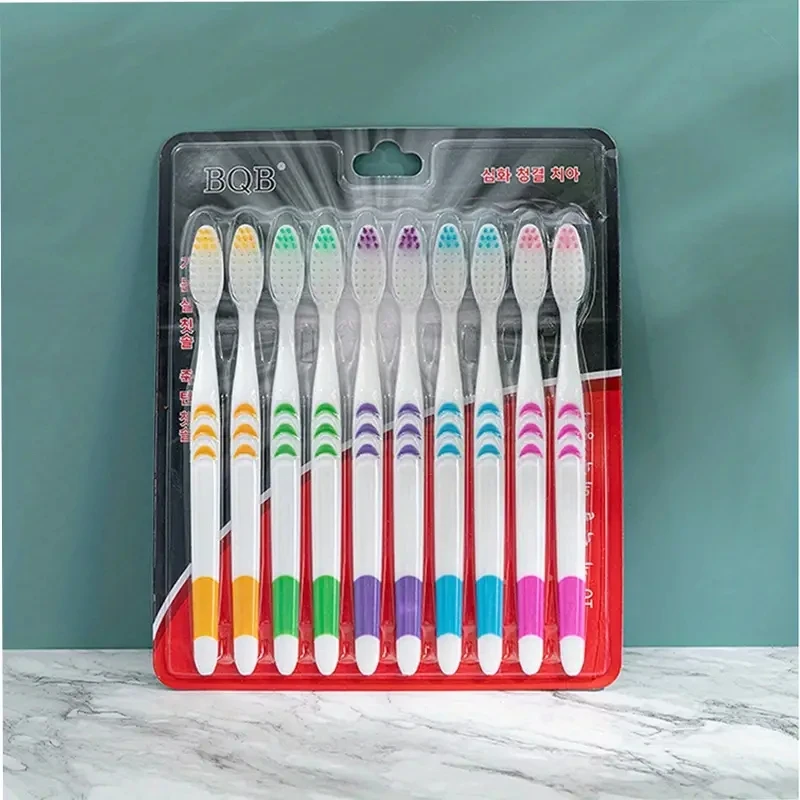 

10x10Pcs/Set Double Ultra Soft Toothbrush, Bamboo Charcoal NanoToothbrushes, Dental Personal Teeth Brush