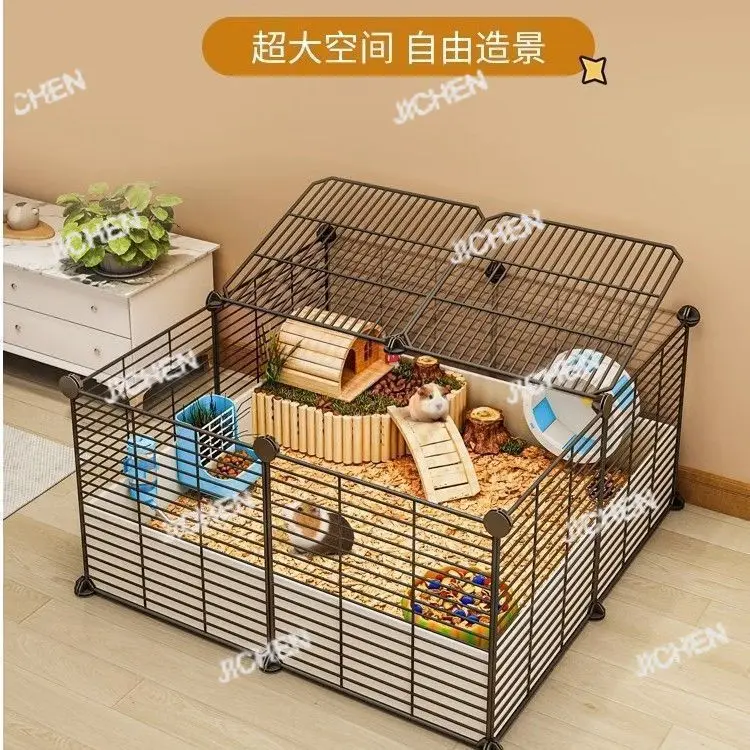 

JC клетка для хомяка, специальная бытовая большая роскошная вилла, дешевая золотая шелковая цветочная ветка, базовые принадлежности для ежа, кормление, ландшафтный дизайн