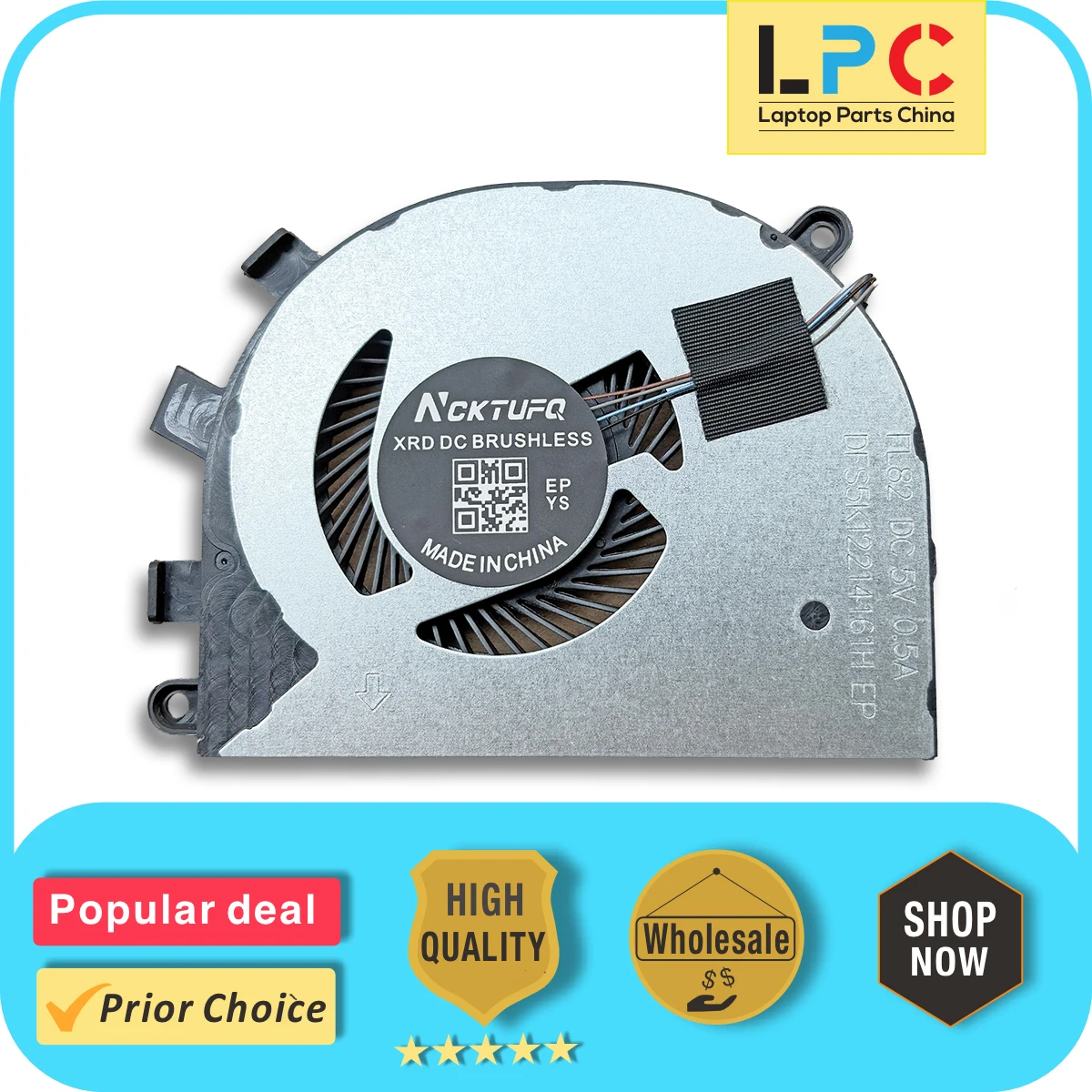 

Для Dell Inspiron 5584 15-5584 Latitude 3400 3500 P85F Series: новый оригинальный вентилятор охлаждения процессора для ноутбука, DC 5V 0.5A, DFS5K12214