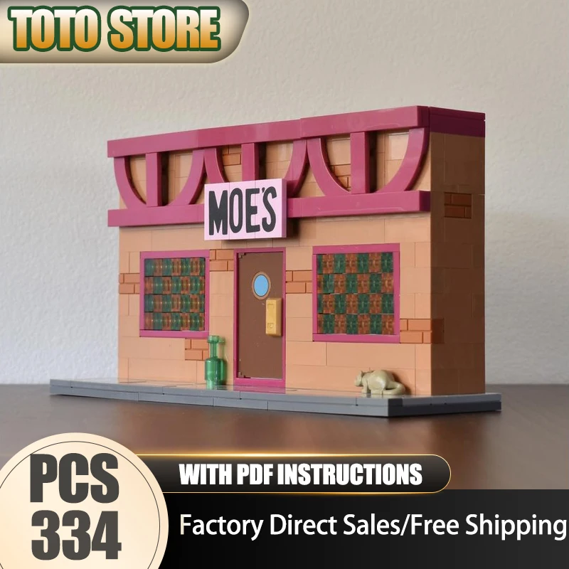 

Знаменитая сцена Moc, строительные кирпичи, модульная модель таверны, технология, модульная популярная модель фильма, блок, игрушка, сделай сам, сборка, Рождество