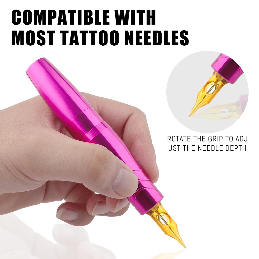 YILONG Professional Complete Tattoo Pen Kit Small and Slim Tattoo Machine Set for Tattoo Beginners Makeup Tattoo Tools Kit