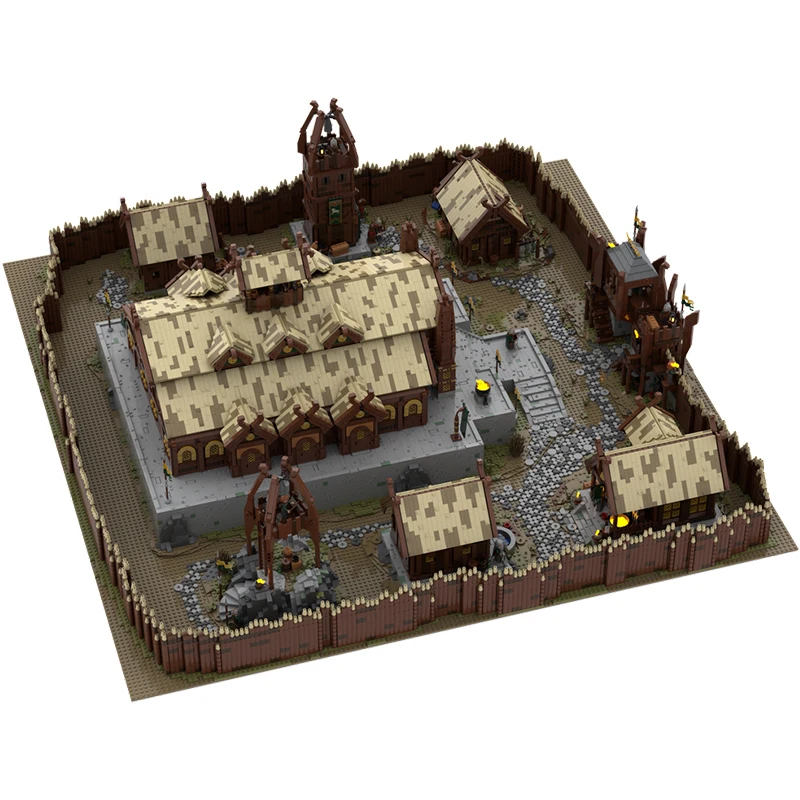 23240pcs MOC Ultimate Edoras Rohan Town Hobbit Lord Rings The Model Building Toy Blocks Architecture Christmas Gifts Brick Kids