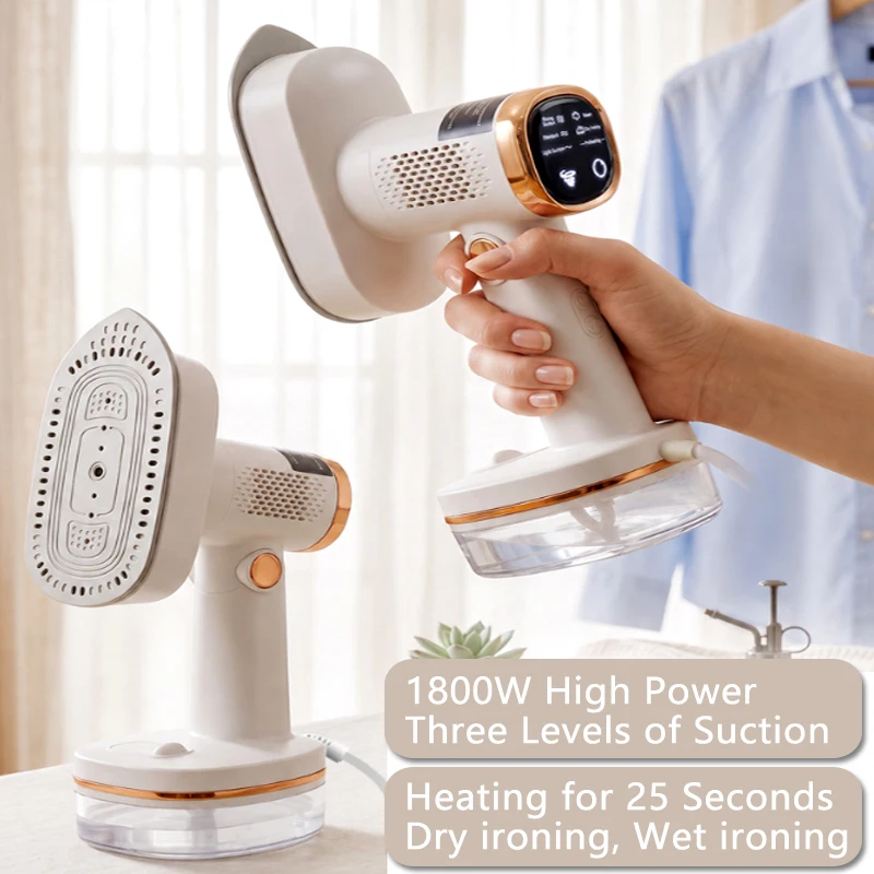 1800W Steam Hanging Ironing Machine Handheld Electric Iron Household Clothes Steamer Foldable Ironing Machine 250ML Water Tank