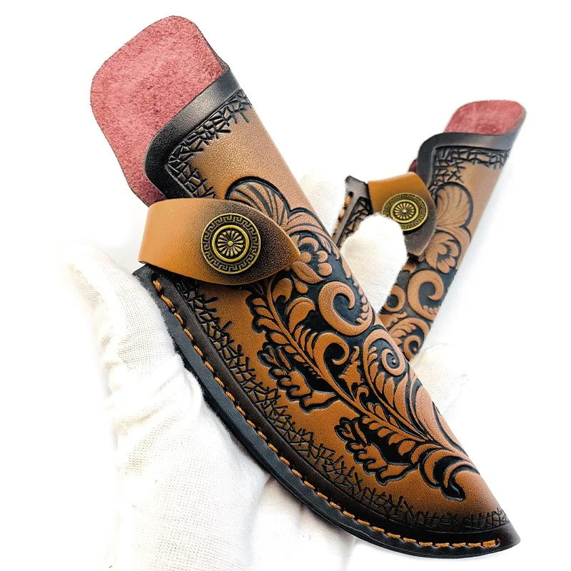 

Чехол-ножна для прямого ножа из натуральной коровьей кожи, 3 размера, для фиксированных клинков, сумка-чехол для хранения