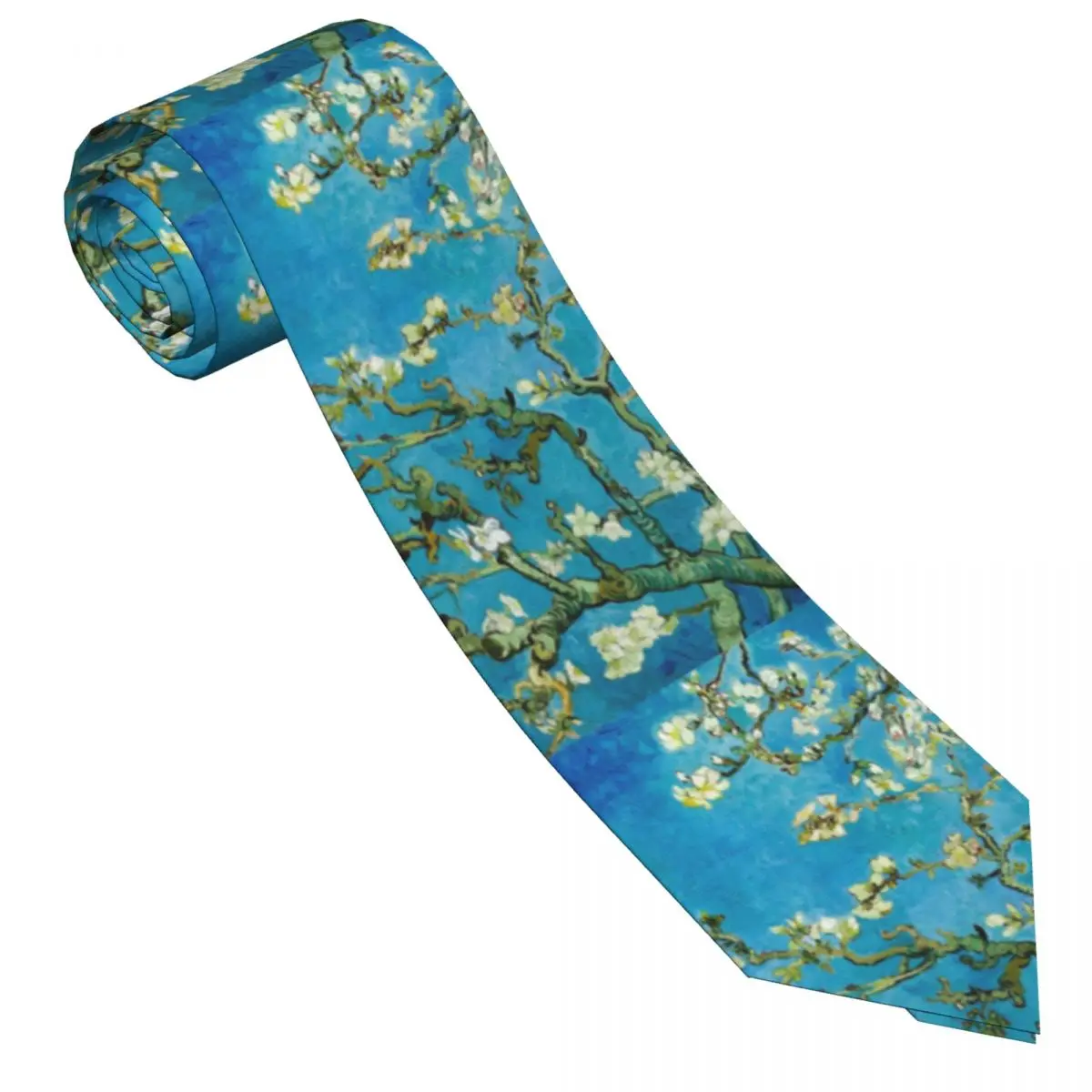 Almond Blossom Tie Vincent Van Gogh Wedding Neck Ties Adult Vintage Cool Necktie Accessories High Quality Custom Collar Tie