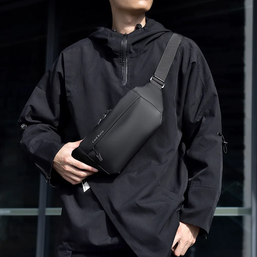 

Прочная мужская поясная сумка из ткани Оксфорд для занятий спортом на открытом воздухе, многофункциональная водонепроницаемая маленькая мужская сумка через плечо.