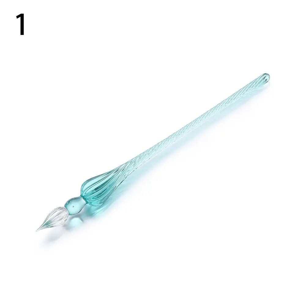 1PC Handmade Dipping Writing Signature Fountain Pen Filling Ink Painting Supplies Glass Dip Pen