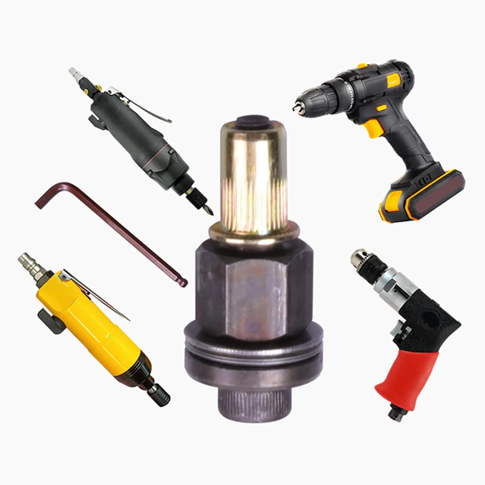 Rivet Nut Set Nut Mandrels Portable Compact M3 to Adapter Converter for Furniture Automobile Manufacturing Repairing DIY