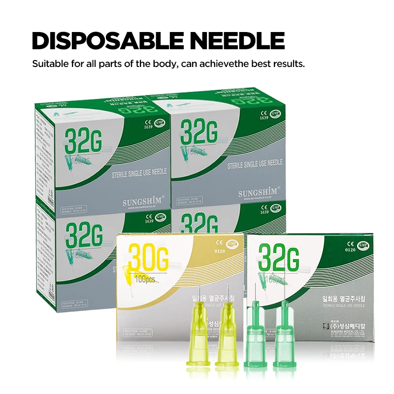 34g 4mm Disposable Painless Needle 25G 27G 30G 31G 32G Korea Hot Sale Eyelid Care Tool Sterile Individual packaged Needle