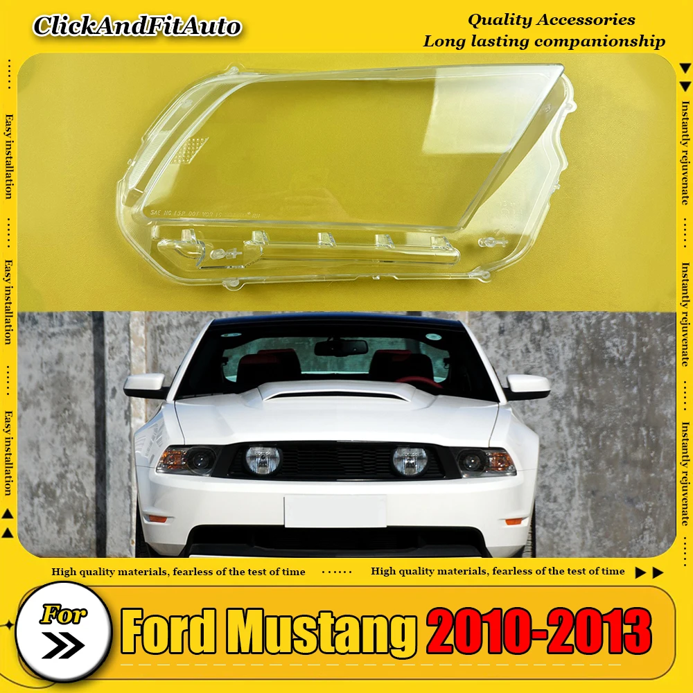 

For Ford Mustang 2010-2013 Car Accessories Headlight Lens Cover Headlamp Shell Transparent Lampshade Plexiglass