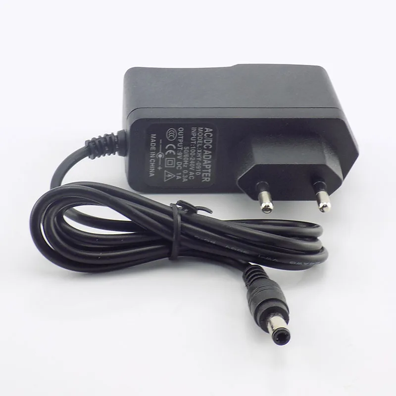 9V 1A Power Adapter AC 100V-240V to DC 1000 ma 1 M Cable Power supply EU US Adapter Converter Adapter 5.5x2.5mm Switch Power F1