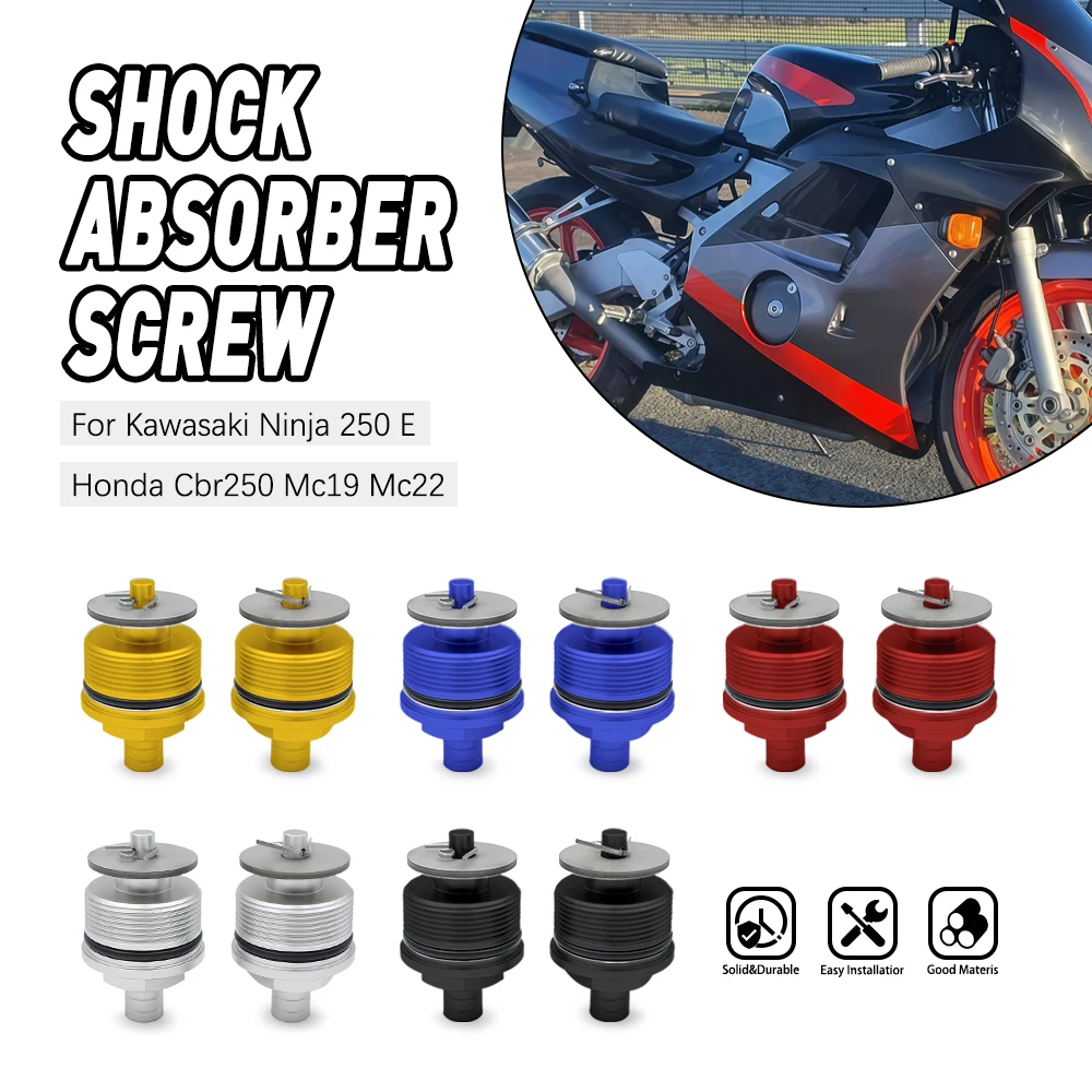 For Honda CBR250 MC19 MC22 For Kawasaki Ninja 250 Pair Motorcycle Spare Part Front Shock Absorber Screw Fork Cover Cap Preload