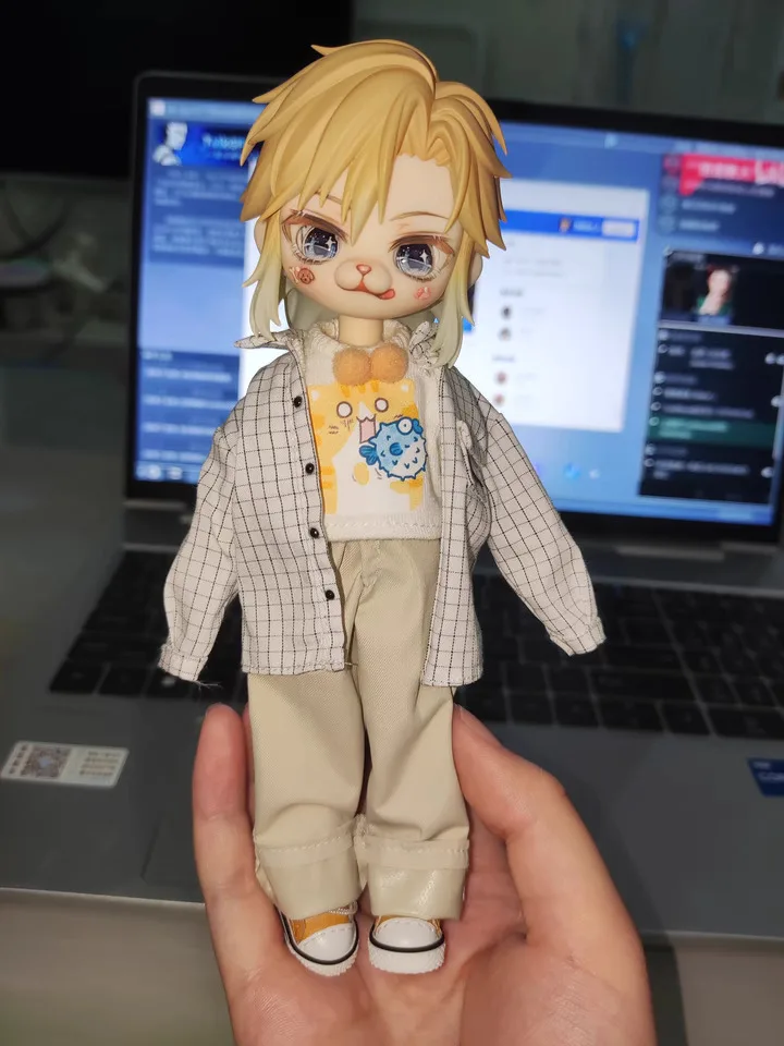 ATSTORY-Camisa de manga larga a cuadros a escala 1/12, soldado de moda, muñeca BJD, ropa de bebé, modelo de juguete, se adapta a 6 ", Notaman SHF Figma Body DIY