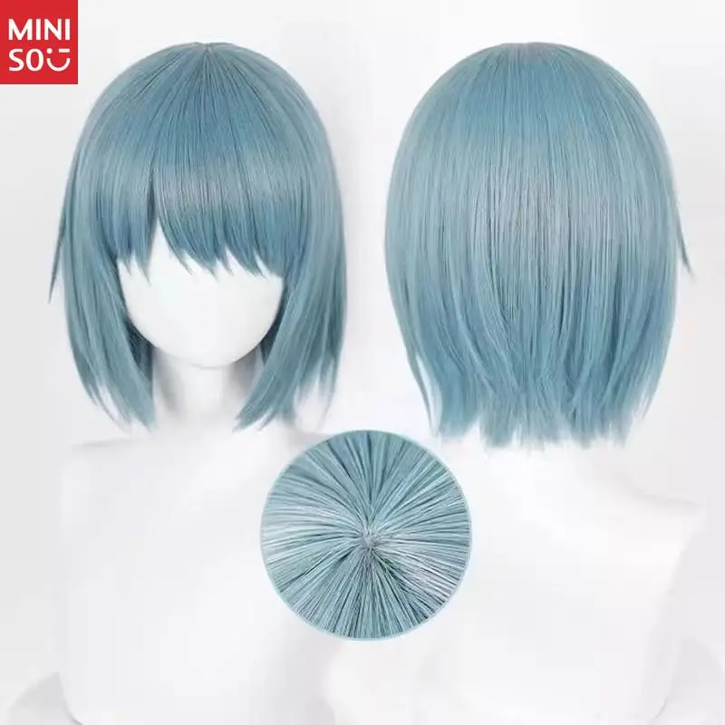 

Парик для косплея Puella Magi Madoka Magica Miki Sayaka - голубая короткая укладка волос, высококачественное термостойкое волокно