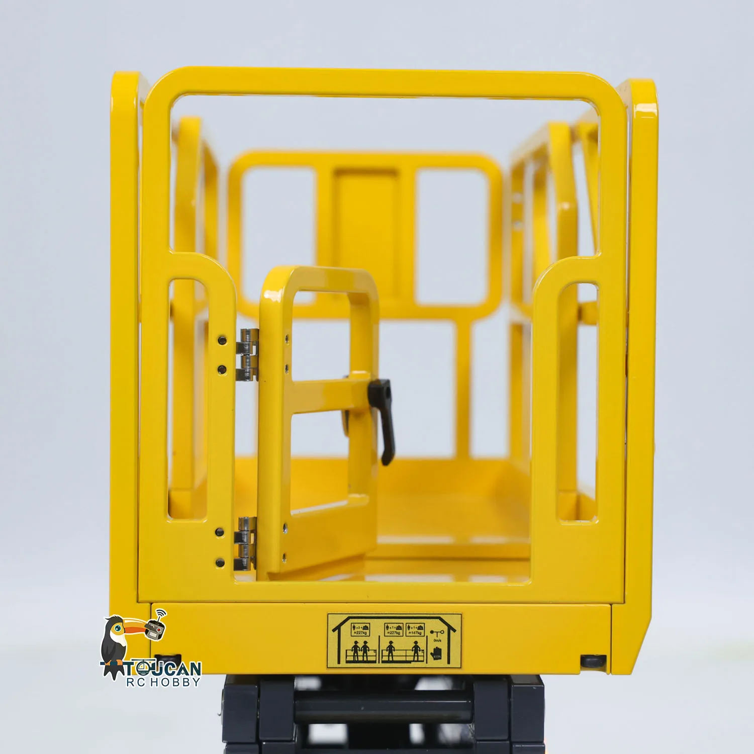 

Металлическая радиоуправляемая гидравлическая самоходная подъемная платформа 1/14 с ЧПУ, обновленная модель с функцией реверса, звуком и вращающимися световыми эффектами