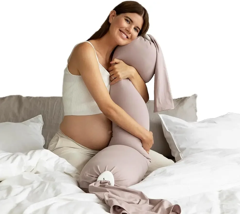 Bbhugme-adjustable pregnancy pillow, full body support for side sleeping, adjustable size and shape