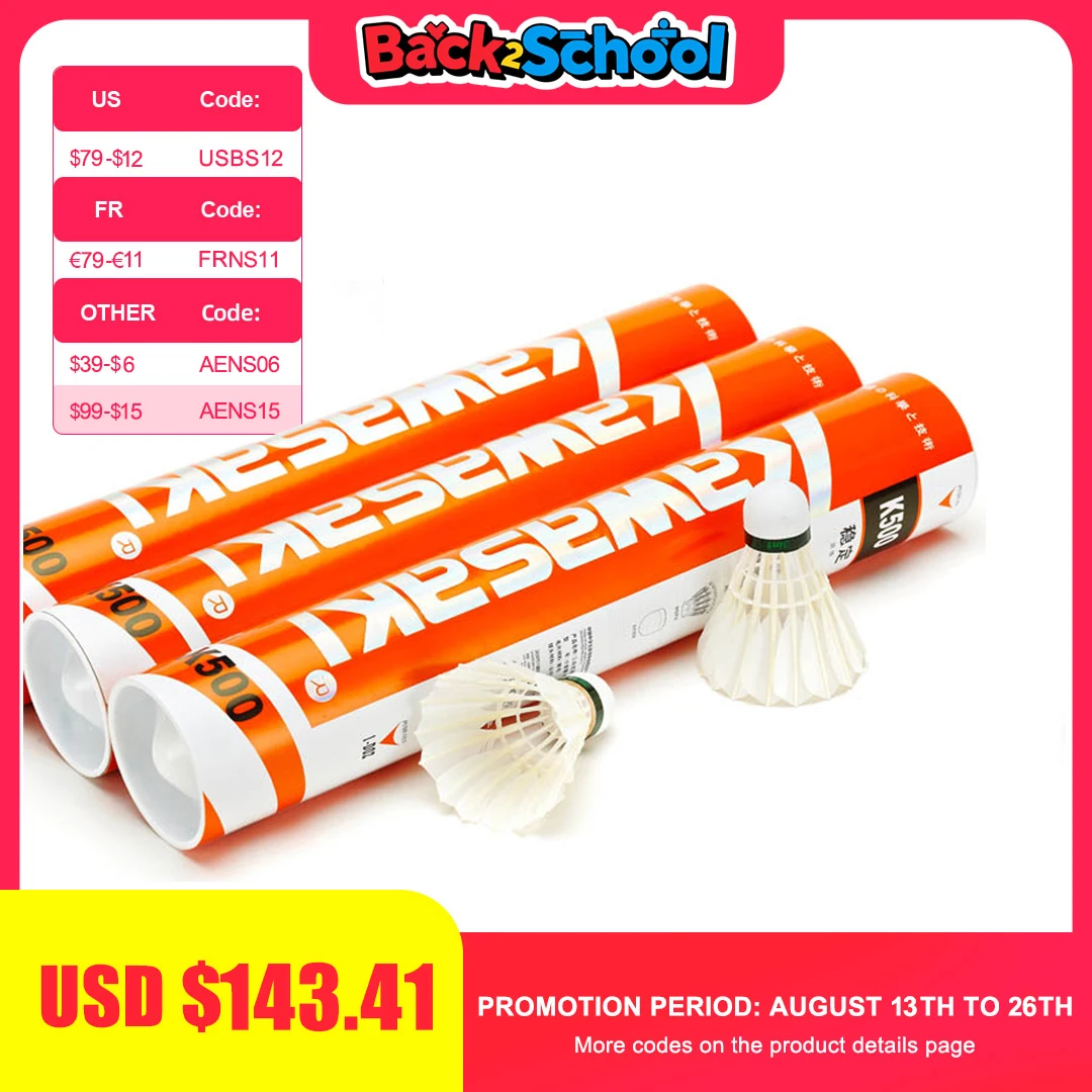 96 Teile/los Kawasaki King Kong 500 Badminton Gans Federball Geschwindigkeit 77 Langlebig Badminton Ball für Training Übung