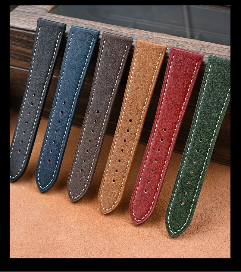 17 مللي متر 18 مللي متر 19 مللي متر 20 مللي متر 21 مللي متر 22 مللي متر جلد طبيعي حزام ساعة اليد الفرقة العالمي حزام الساعات الرجعية سوار الإفراج السريع بار معصمه