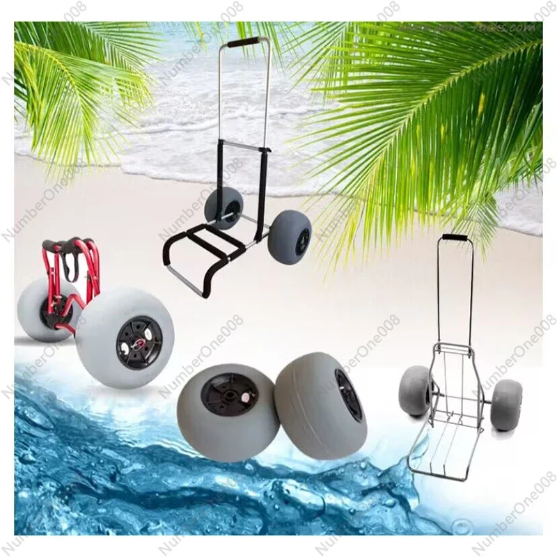 Buggy Free Air Pump Beach Balloon Wheels Replacement Sand Tires Cart Tires For Kayak Dolly Canoe 2-Pack