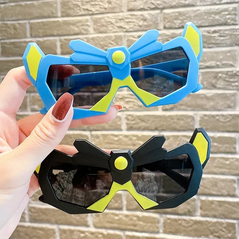 Children Cute Cartoon Personality Sunglasses Street Shooting UV400 Boys Outdoor Sun Protection Glasses Kid Classic Eyewear