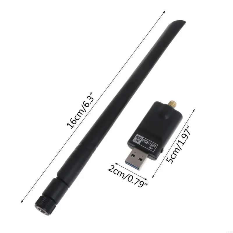 N84B USB3.0 LANアダプター2.4/5GHz AC1300 WIFIアダプターBluetooth互換5.0ワイヤレスネットワークカード1300M 802.11AC用ラップトップ用