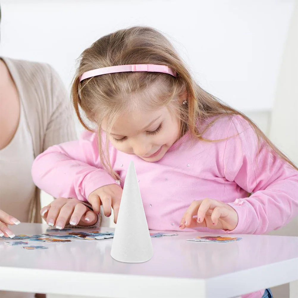 

20Pcs White Foam Cones Polystyrene Craft Foam Cone for DIY Xmas Tree Christmas Table Centerpiece Holiday Party Decorations