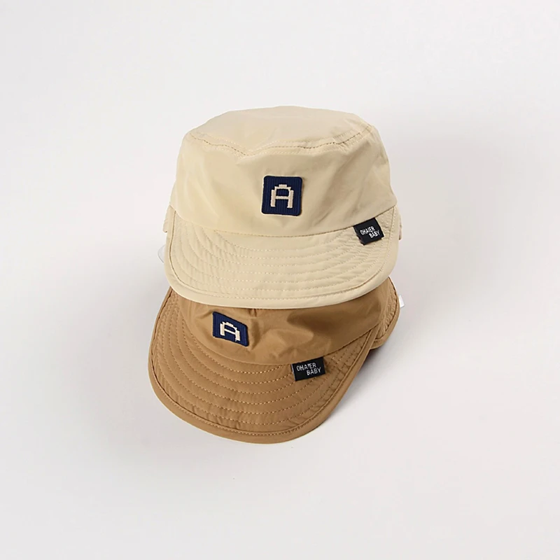 

Kids Fashion Front Rear Eaves Duckbill Hat 1-4Y Boy Girl Baby Duck Tongue Cap Children Solid Cotton Drawstring Sunscreen Visors