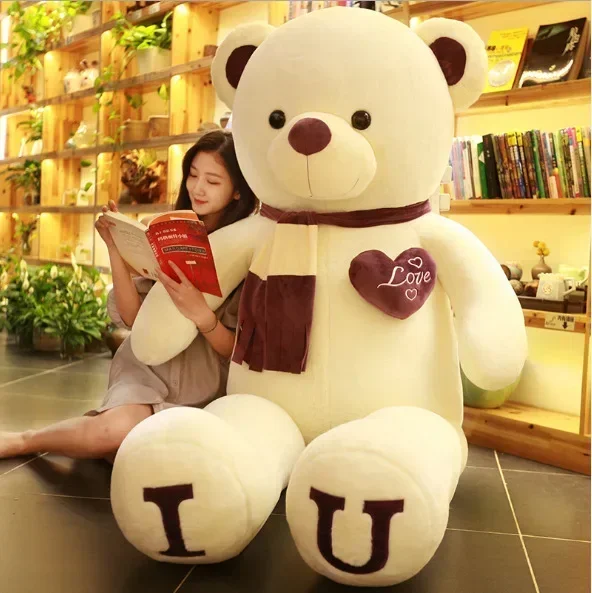 

Birthday Party Favor 80cm/100cm Large Teddy Bear Plush Toy Cute Giant Bear Huge Plush Soft Doll for Kids and Adults Gifts