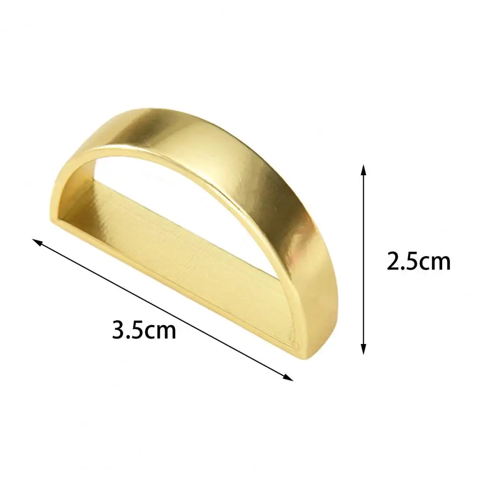 12Pcs/Set Napkin Holder  Eye-catching   Napkin Buckle Elegant Golden Silver Color Half Round Napkin Ring