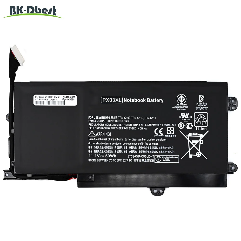 BK-Dbest Factory Direct Supply High Quality Replacement Laptop Battery PX03XL For HP Envy 14 Series Envy M6 Series Laptop PX03XL