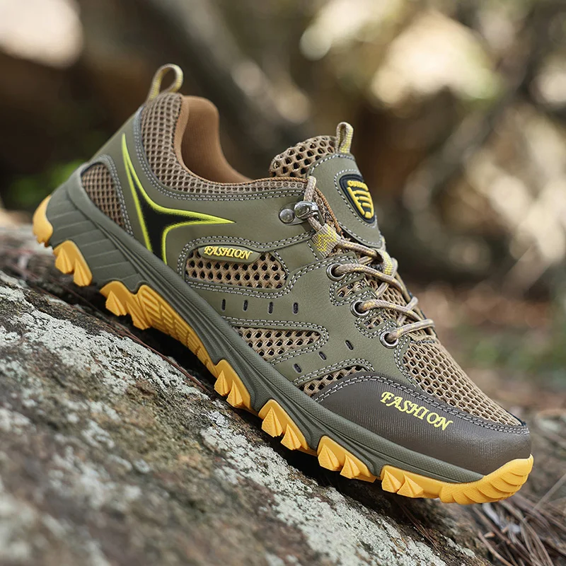 

Outdoor Hiking Shoes Men Anti-slip Lightweight Sports Shoes Men Lace-up Comfortable Soft Breathable Casual Walking Men Shoes