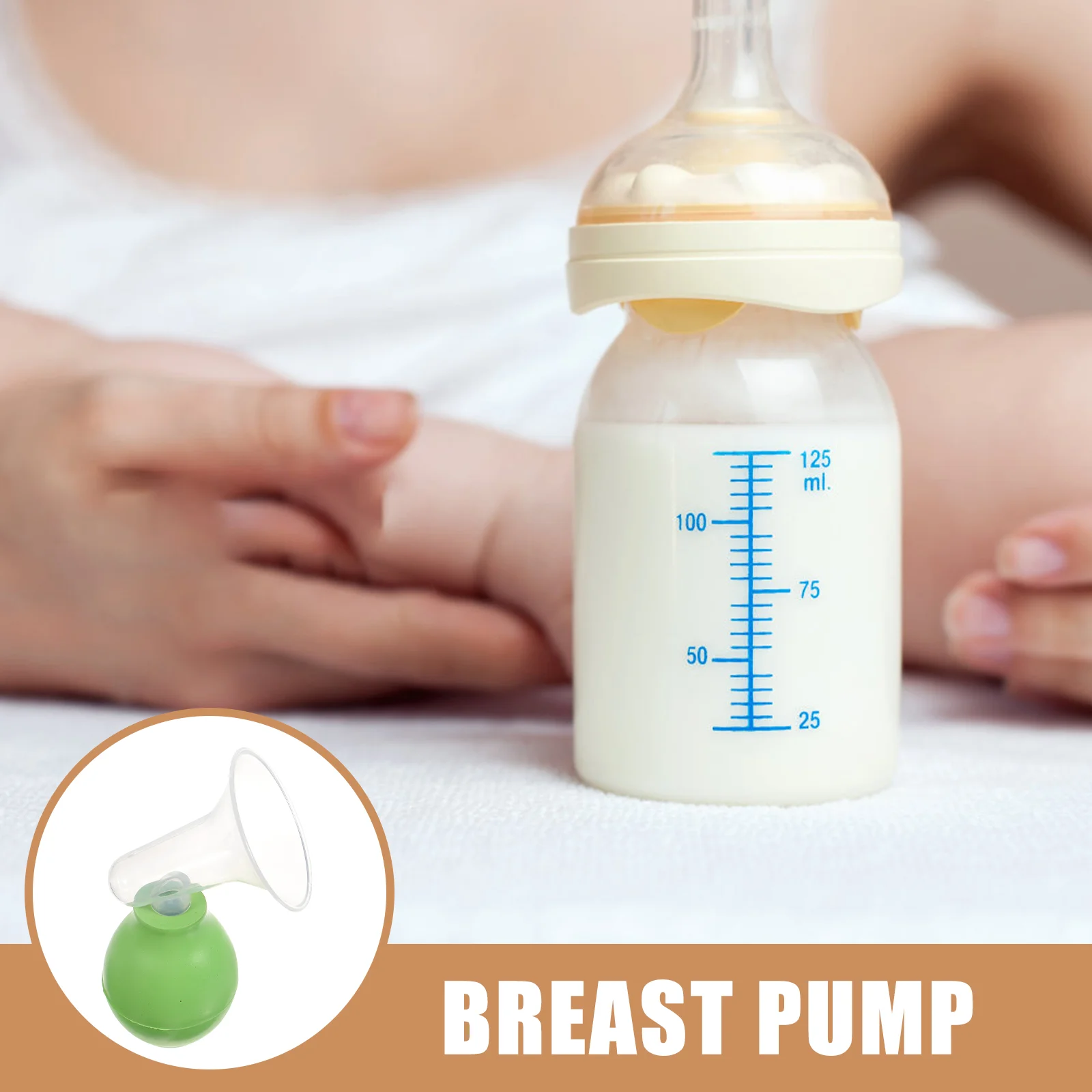 Manual Breast Pump Practical Breastmilk Collector มือถือผลิตภัณฑ์สําหรับเด็ก Camping ยางปั๊มใช้งานง่าย