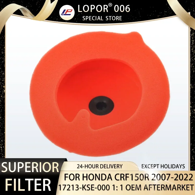 Lopor Dual-Stage Foam Air Filter Off Road Motorcycle For HONDA CRF150R 2007-2022 17213-KSE-000 CRF 150 R CRF150