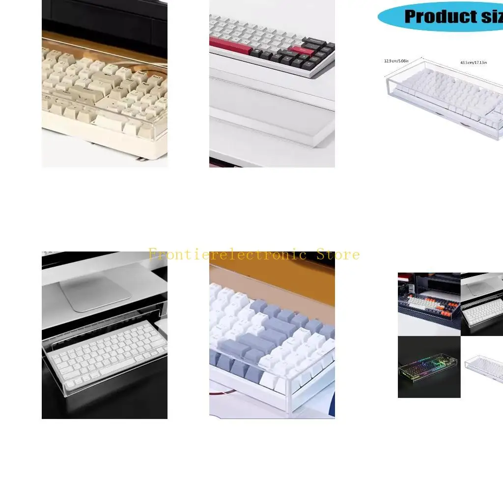 G8DB High Claritys Acrylic AntiDust Cover For Most Mechanical Keyboards Easy Installation