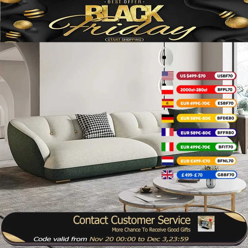 

Fabric Sofa Italian Minimalist Living Room Small Unit Modern Minimalist Straight Row No Wash Technology Fabric Light Luxury Inte