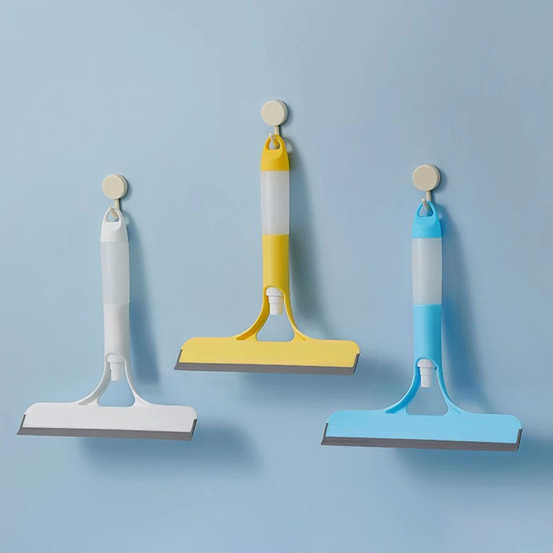 1 pz 3 In 1 spazzola per la pulizia delle finestre tergicristallo per la finestra dello specchio del bagno con Spray lavavetri a doppia faccia tergivetro